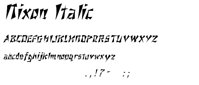 Nixon Italic font